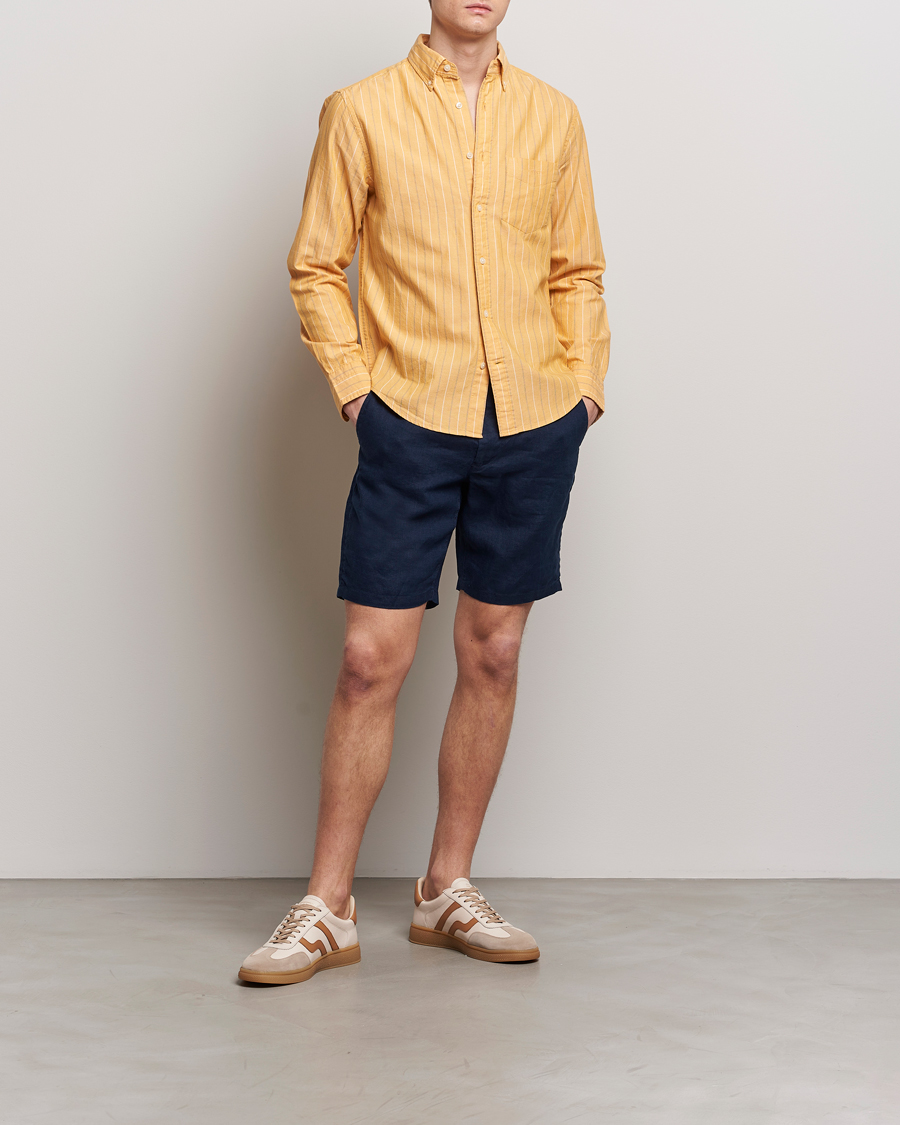 Herre |  | GANT | Relaxed Linen Drawstring Shorts Marine