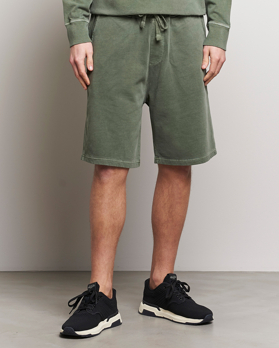 Herre | Træningsshorts | GANT | Sunbleached Sweatshorts Pine Green