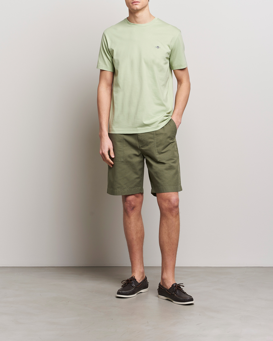 Herre | Shorts | GANT | Cotton/Linen Shorts Four Leaf Clover