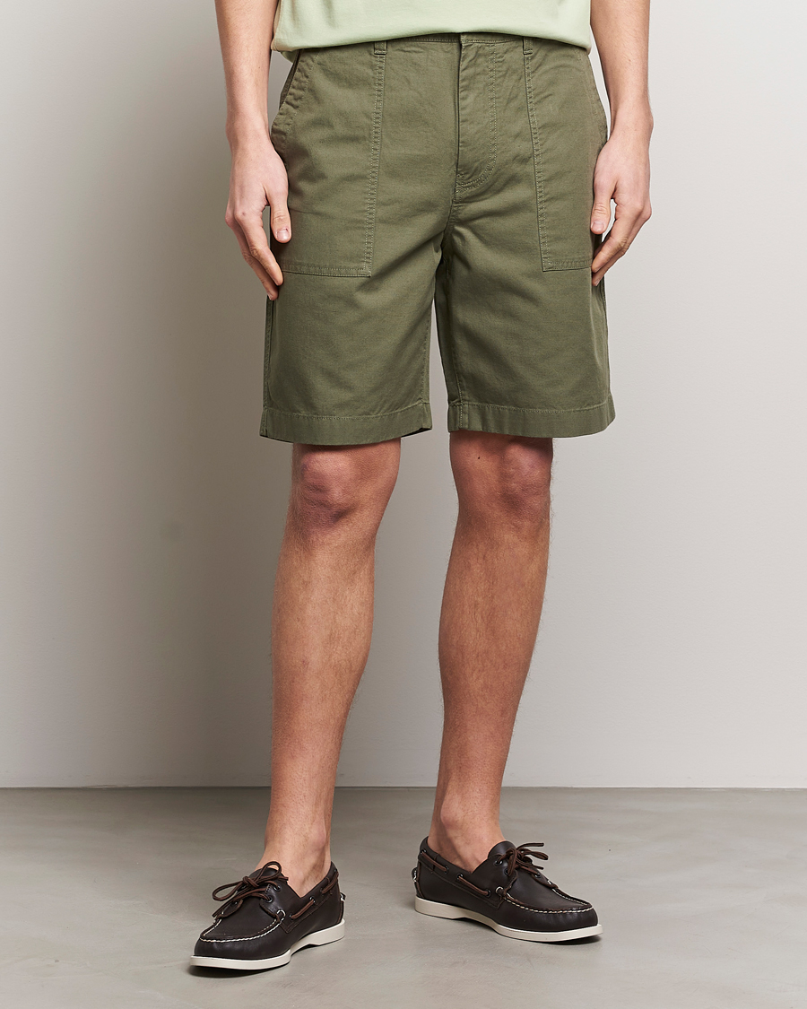 Herre | Tøj | GANT | Cotton/Linen Shorts Four Leaf Clover