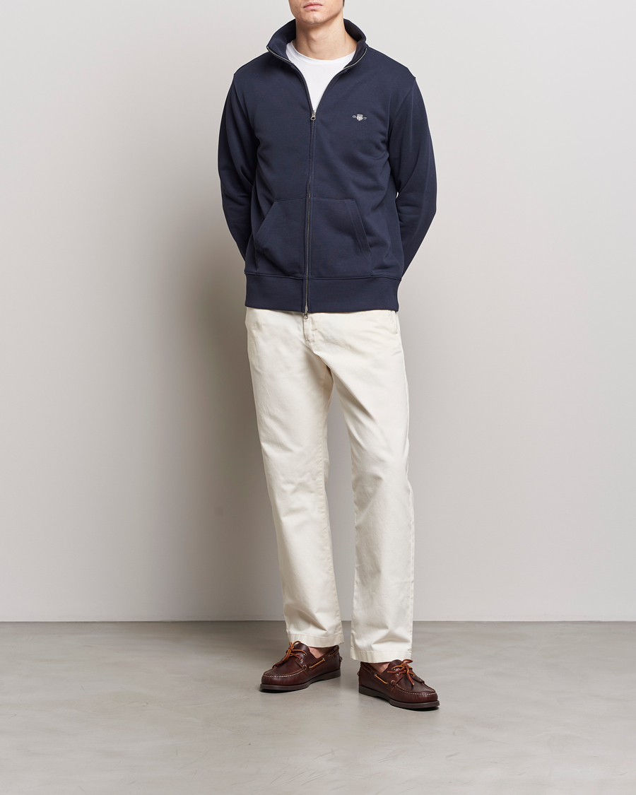 Herre | Trøjer | GANT | Original Full Zip Evening Blue