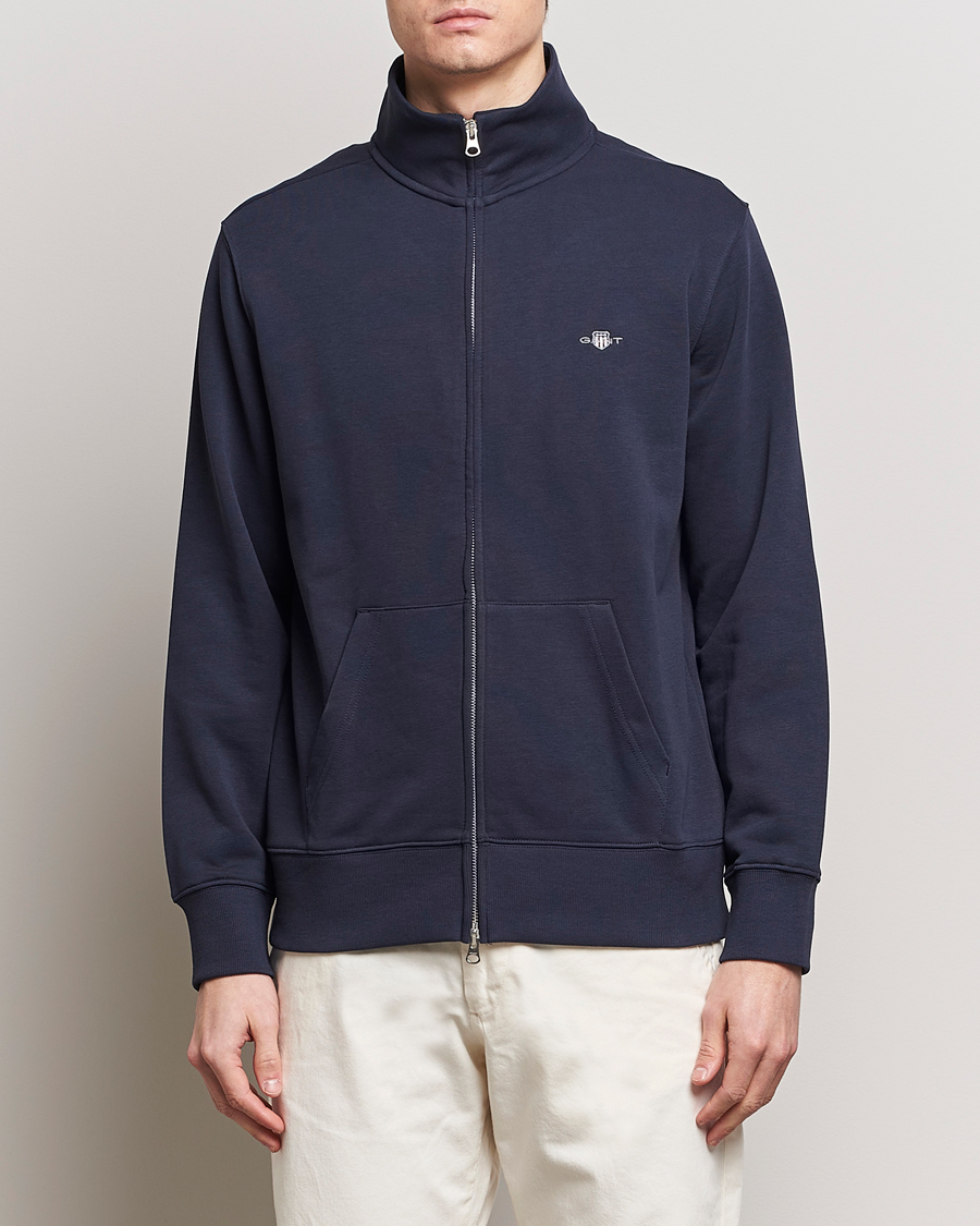 Herre | Trøjer | GANT | Original Full Zip Evening Blue