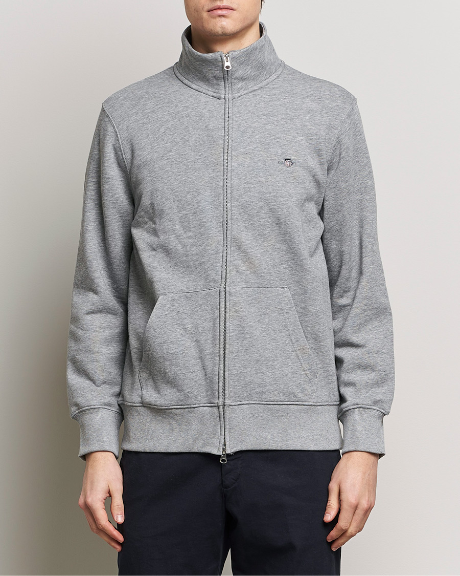 Herre | Full-zip | GANT | Original Full Zip  Grey Melange