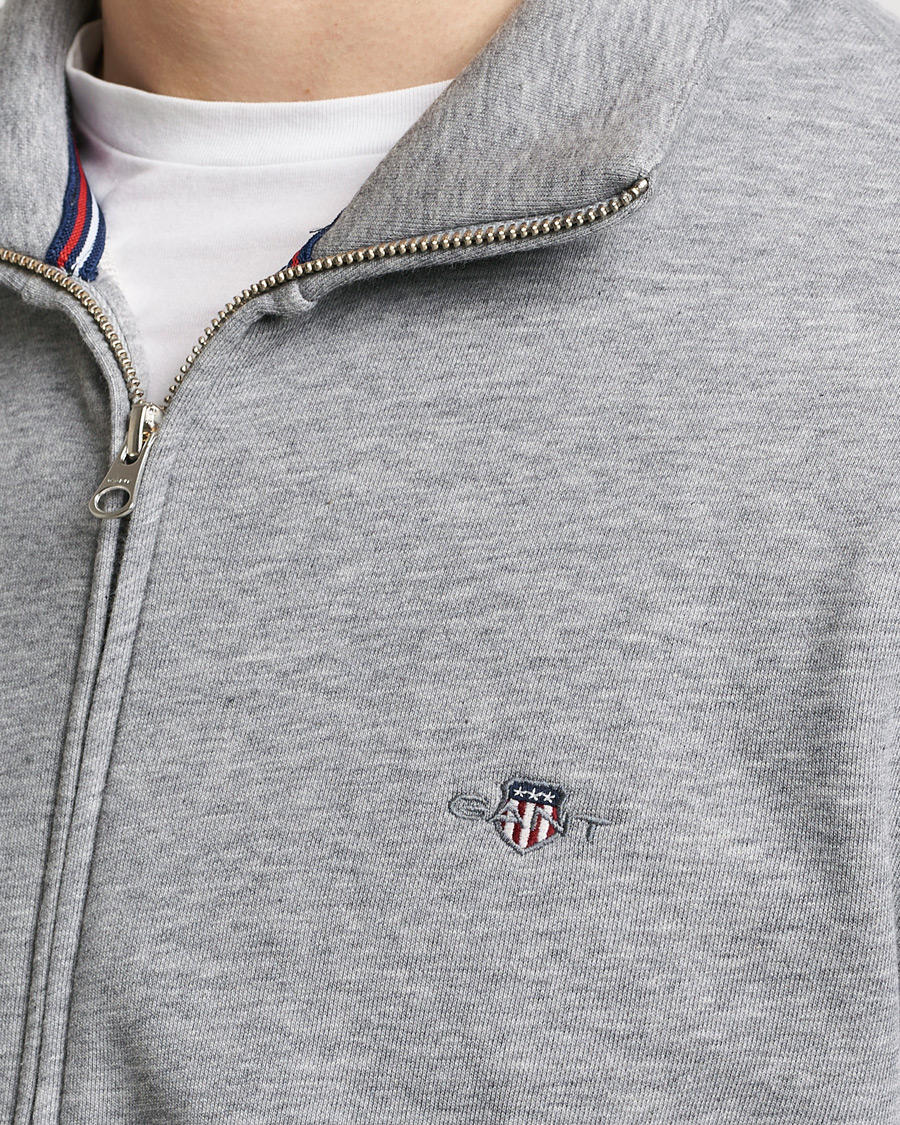 Herre | Trøjer | GANT | Original Full Zip Grey Melange