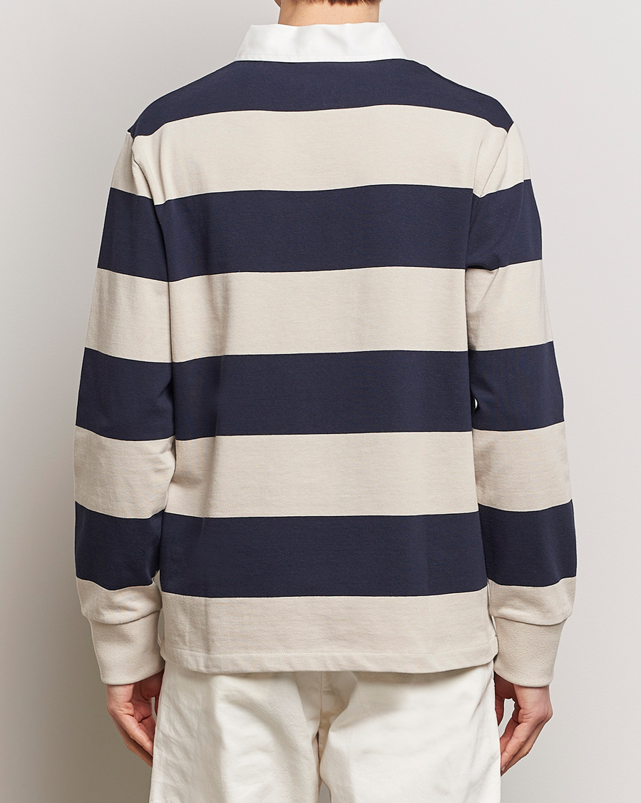 Herre | Trøjer | GANT | Barstriped Rugger Silky Beige/Navy
