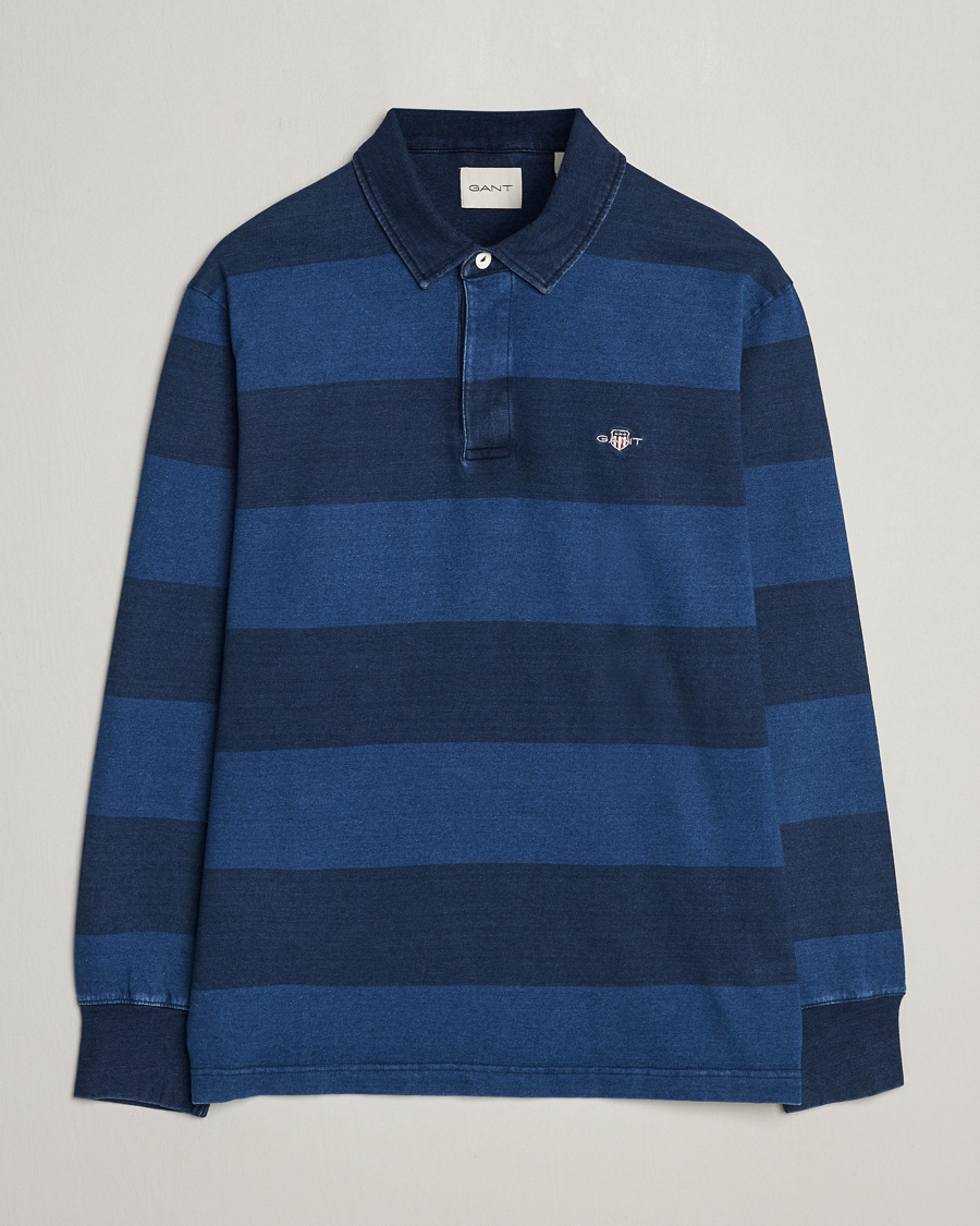 Herre | Trøjer | GANT | Barstriped Rugger Navy/Indigo