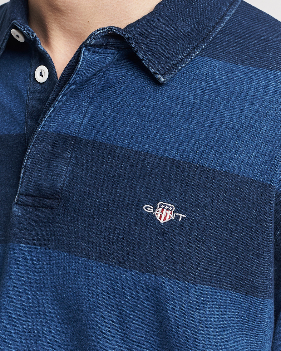 Herre | Trøjer | GANT | Barstriped Rugger Navy/Indigo