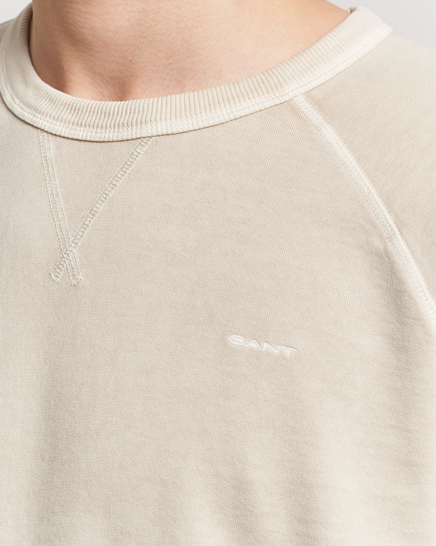 Herre | Trøjer | GANT | Sunbleached Crew Neck Sweatshirt Silky Beige