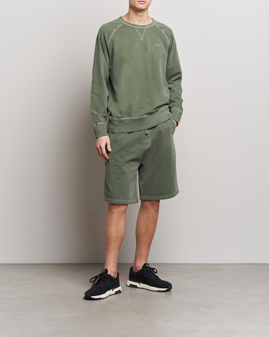 Herre | Trøjer | GANT | Sunbleached Crew Neck Sweatshirt Pine Green