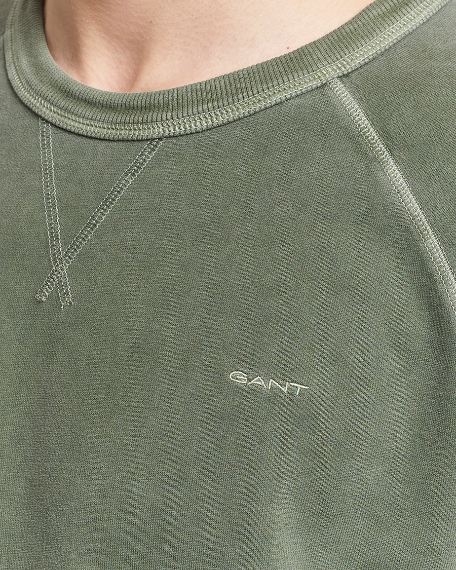 Herre | Trøjer | GANT | Sunbleached Crew Neck Sweatshirt Pine Green