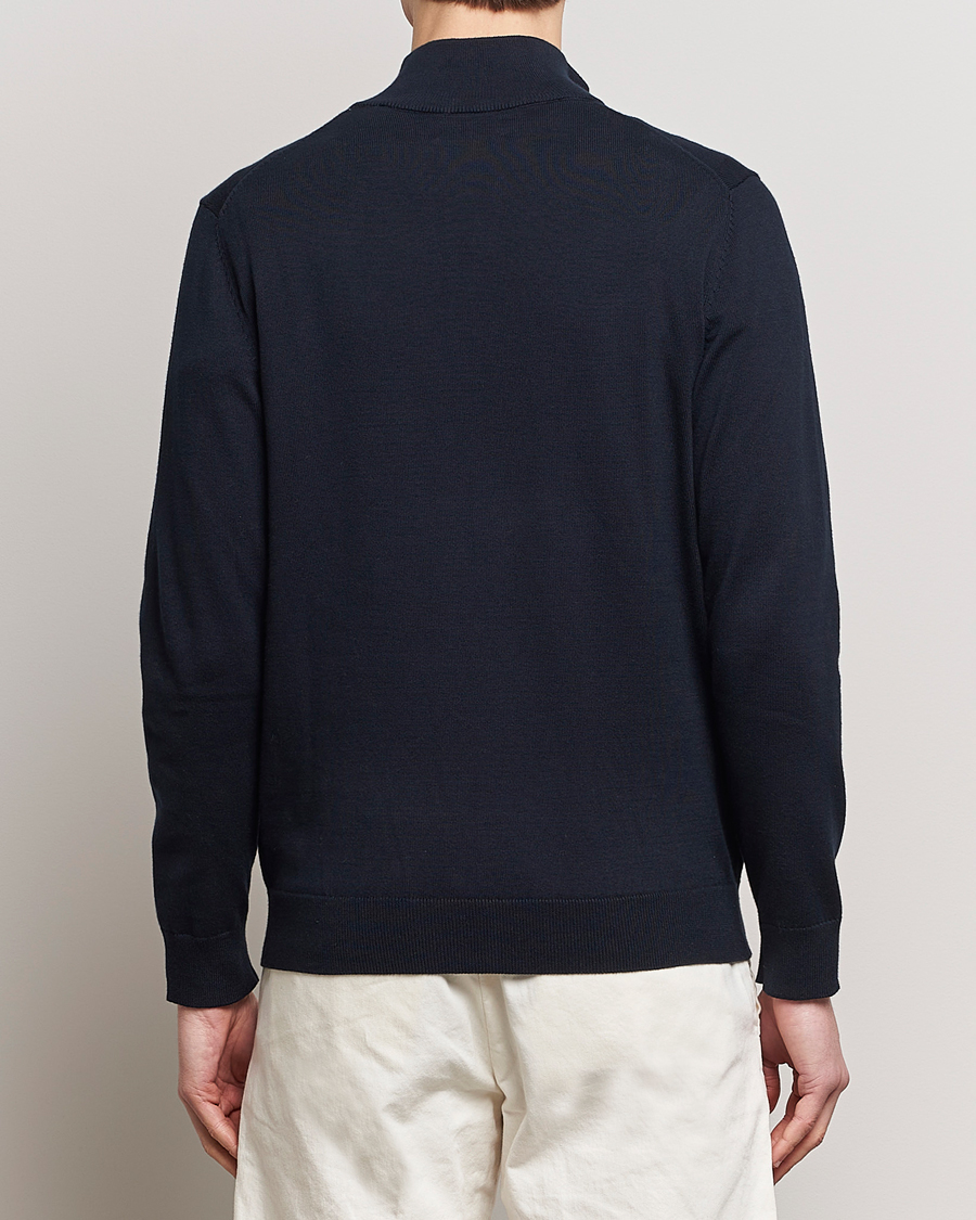 Herre | Trøjer | GANT | Classic Cotton Half Zip Evening Blue