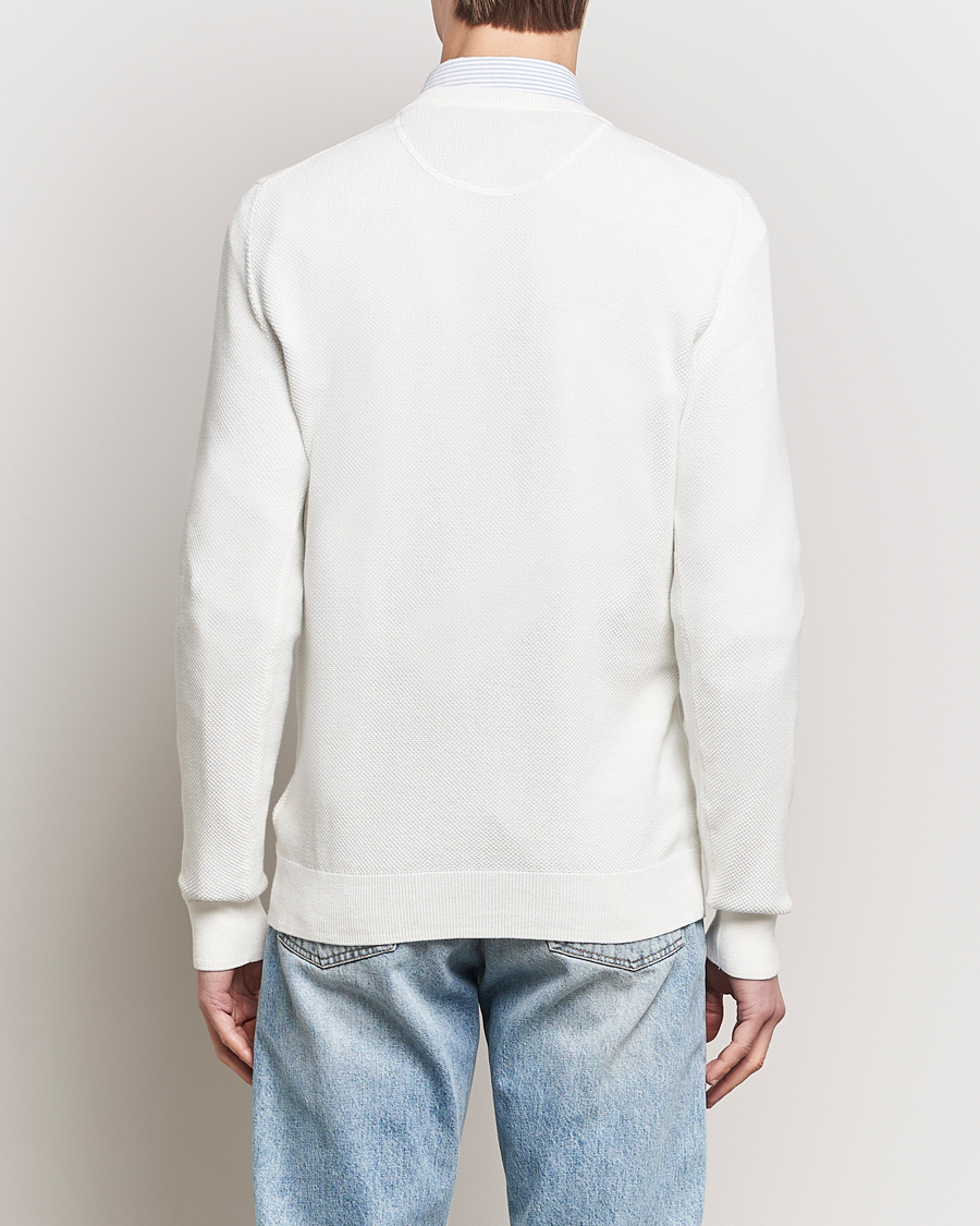 Herre | Trøjer | GANT | Cotton Pique Crew Neck Sweater Eggshell