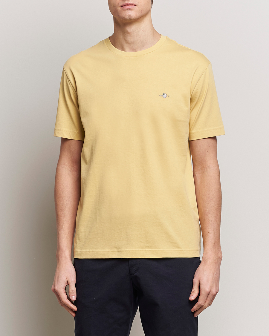 Herre | T-Shirts | GANT | The Original T-Shirt Dusty Yellow