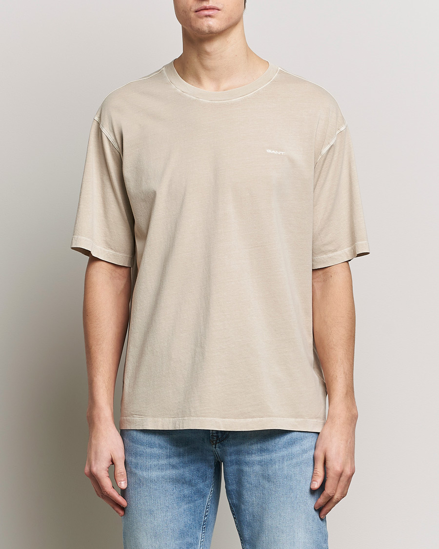 Herre | Tøj | GANT | Sunbleached T-Shirt Silky Beige