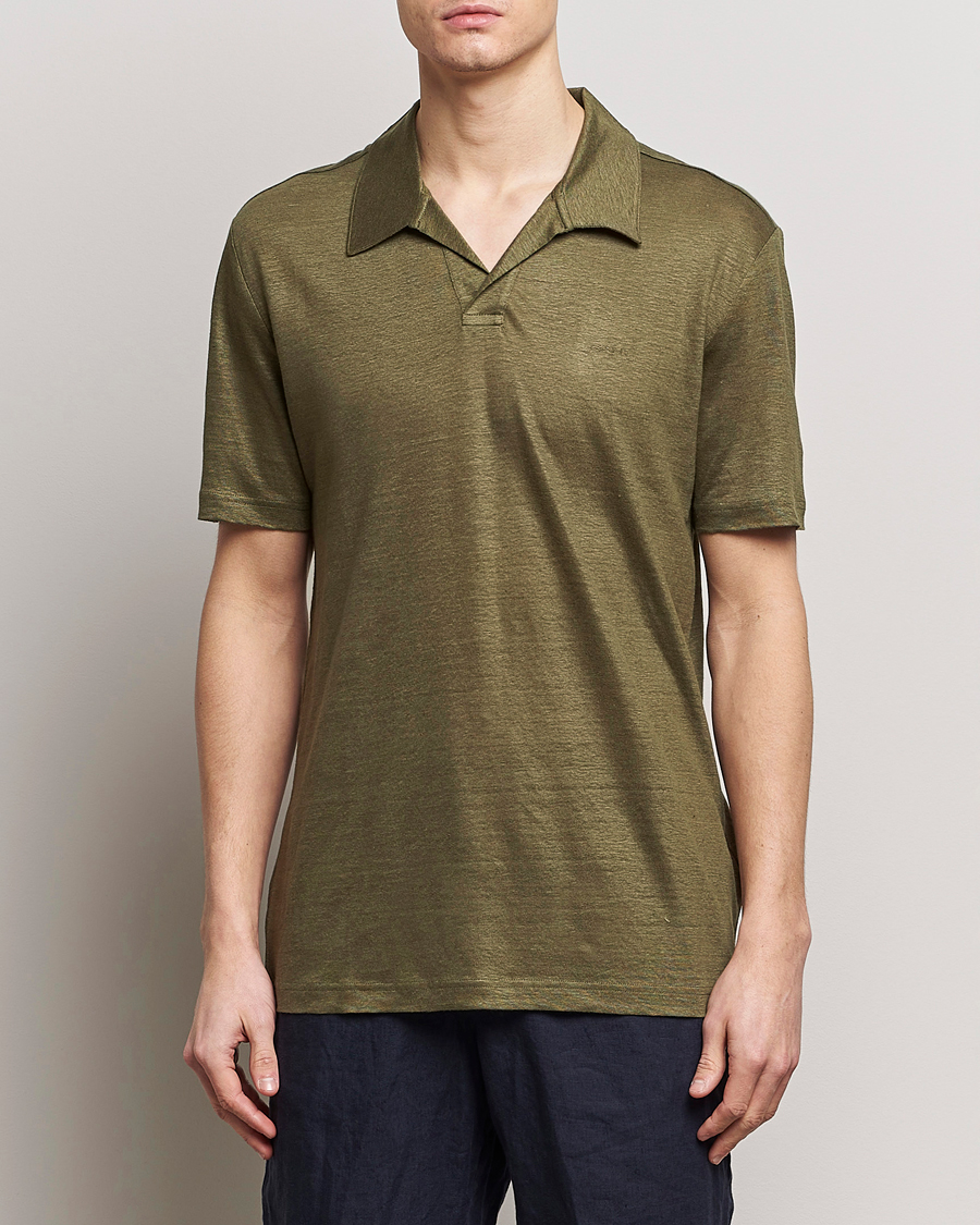 Herr | GANT | GANT | Linen Polo Juniper Green