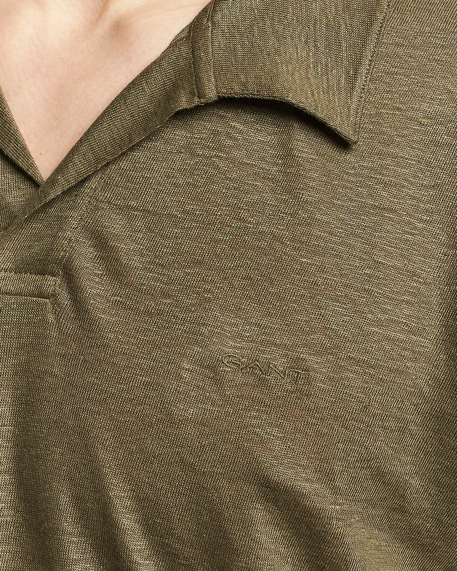 Herre | Polotrøjer | GANT | Linen Polo Juniper Green