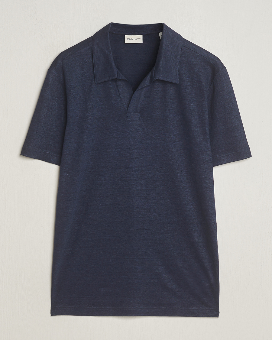 Herre | Polotrøjer | GANT | Linen Polo Evening Blue