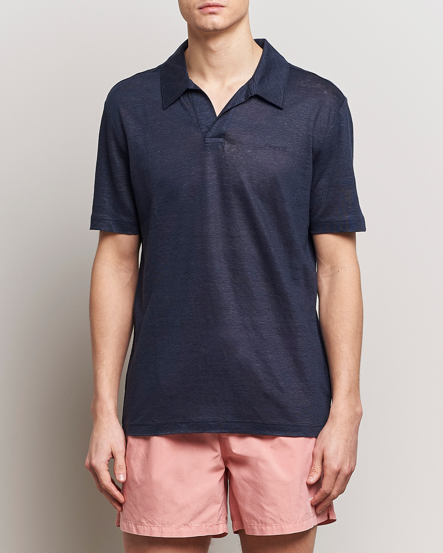 Herr | GANT | GANT | Linen Polo Evening Blue