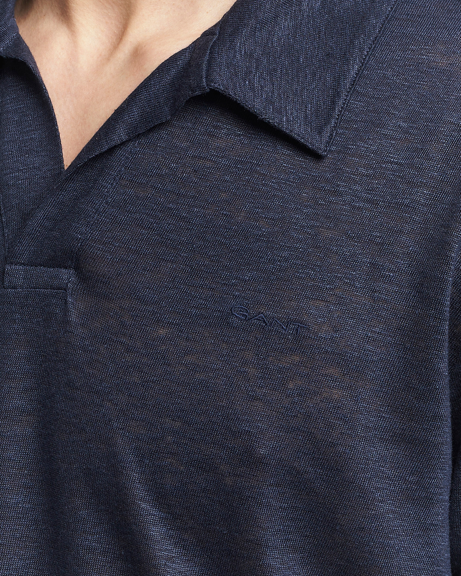 Herre | Polotrøjer | GANT | Linen Polo Evening Blue
