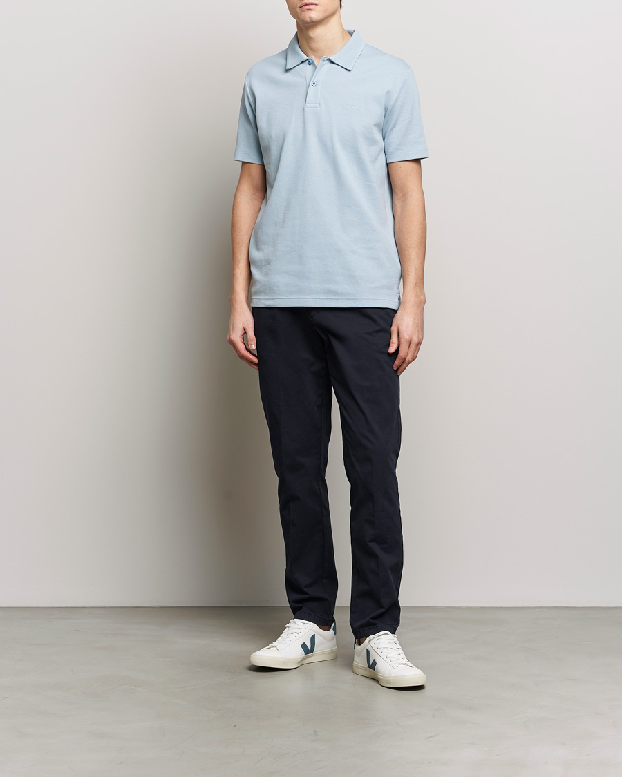 Herre | Polotrøjer | GANT | Waffle Textured Polo Dove Blue