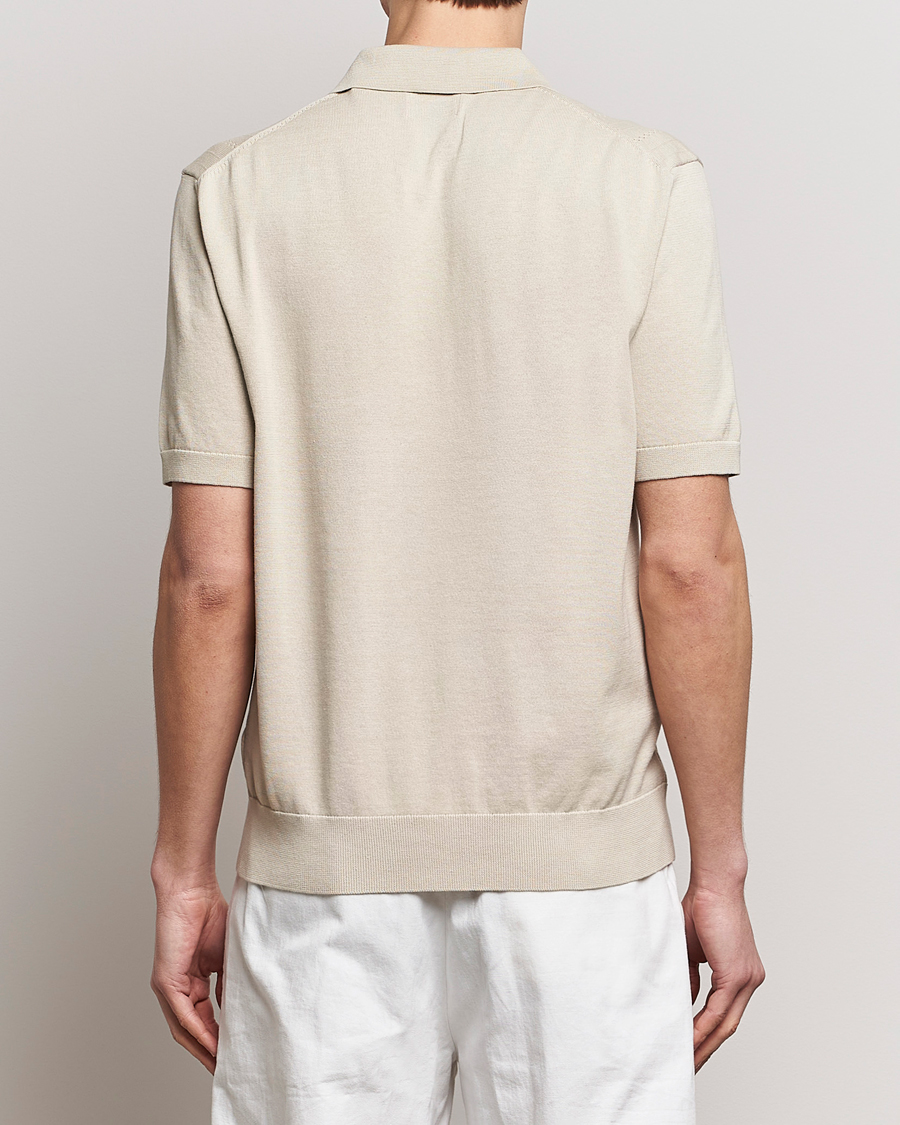 Herre | Polotrøjer | GANT | Pointelle Structured Knitted Polo Silky Beige