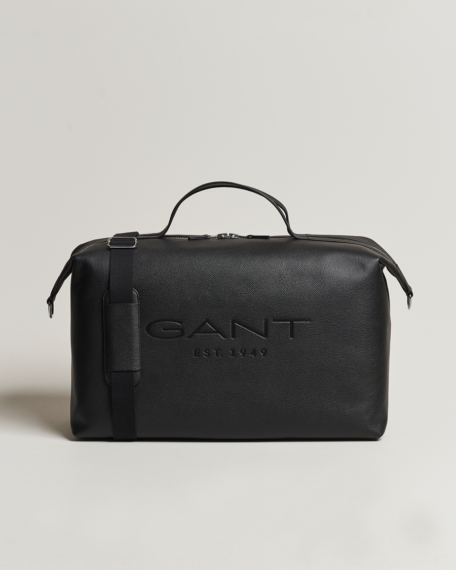 Herre | GANT Leather Weekendbag Black | GANT | Leather Weekendbag Black