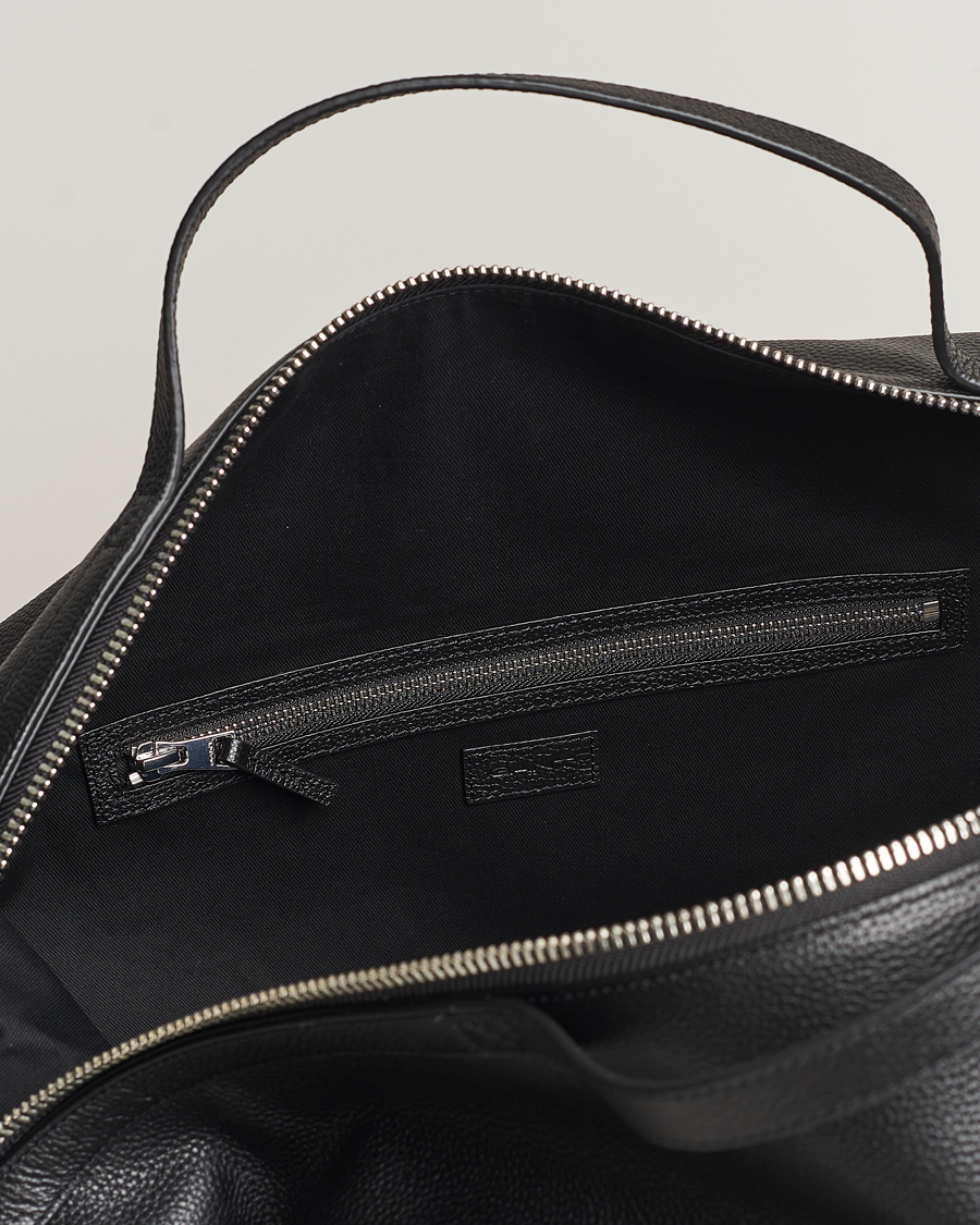 Herre | GANT Leather Weekendbag Black | GANT | Leather Weekendbag Black