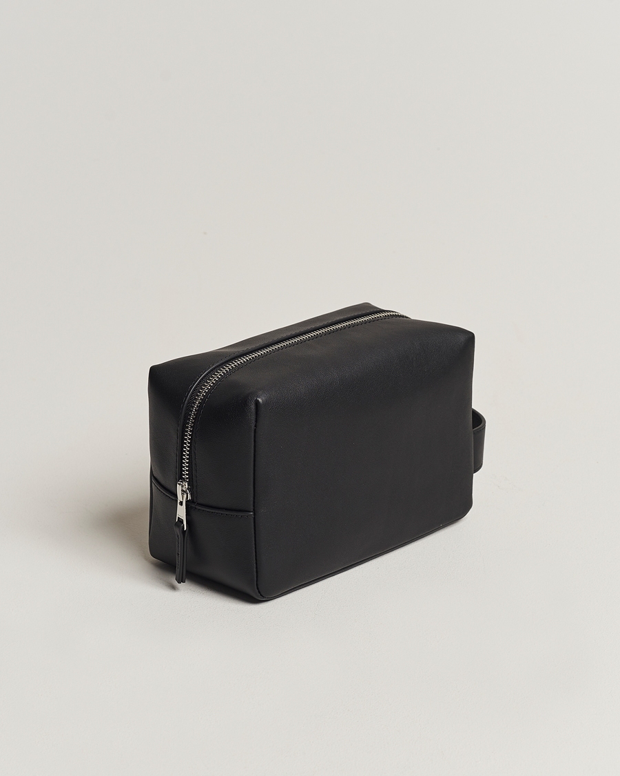 Herre | GANT Leather Wash Bag Black | GANT | Leather Wash Bag Black