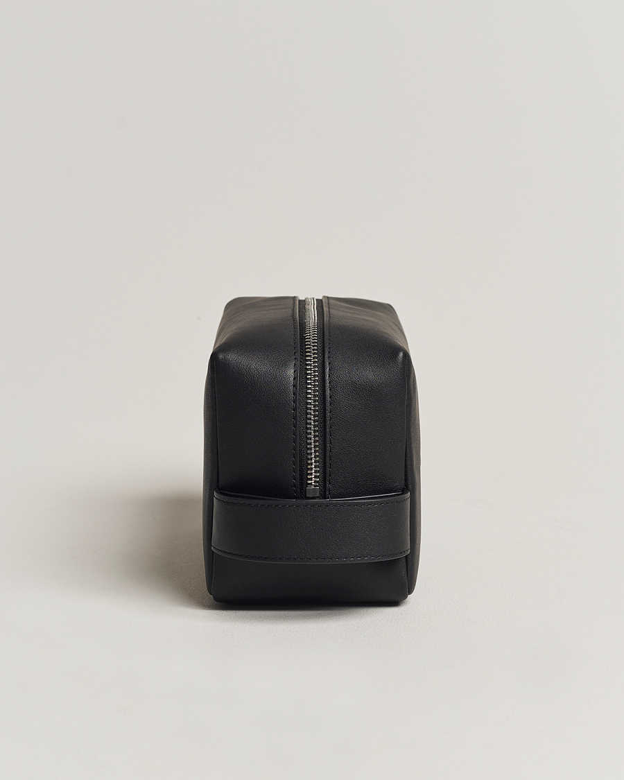 Herre | GANT Leather Wash Bag Black | GANT | Leather Wash Bag Black