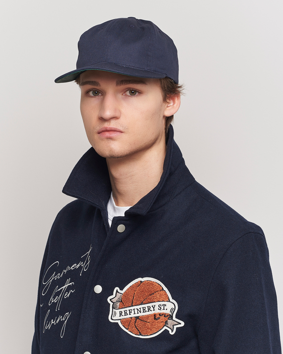 Herre | Tilbehør | Ebbets Field Flannels | Made in USA Unlettered Cotton Cap Navy