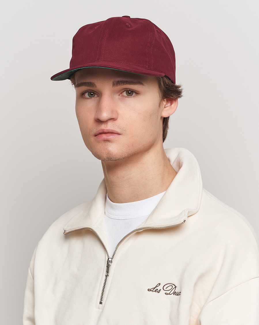 Herre | Hatte & kasketter | Ebbets Field Flannels | Made in USA Unlettered Cotton Cap Burgundy