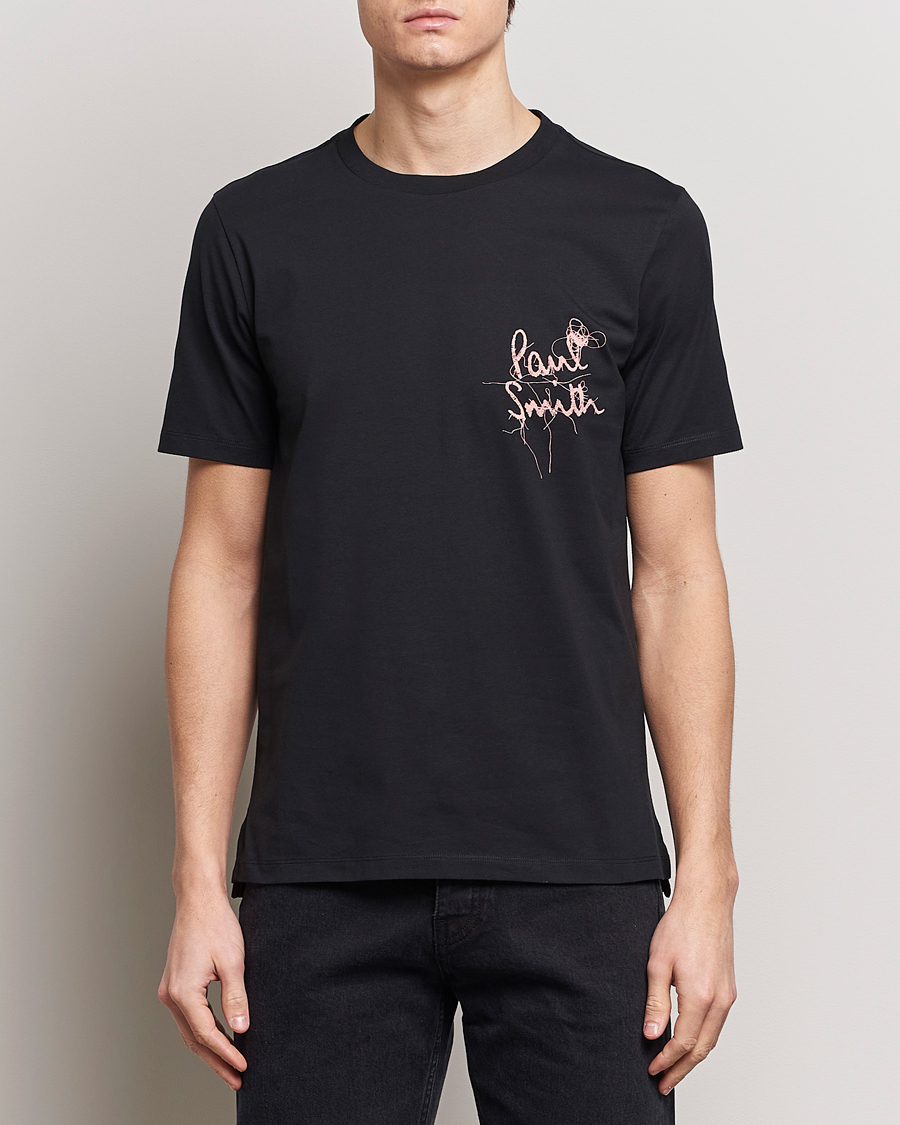 Herre | T-Shirts | Paul Smith | Organic Cotton Logo Crew Neck T-Shirt Black