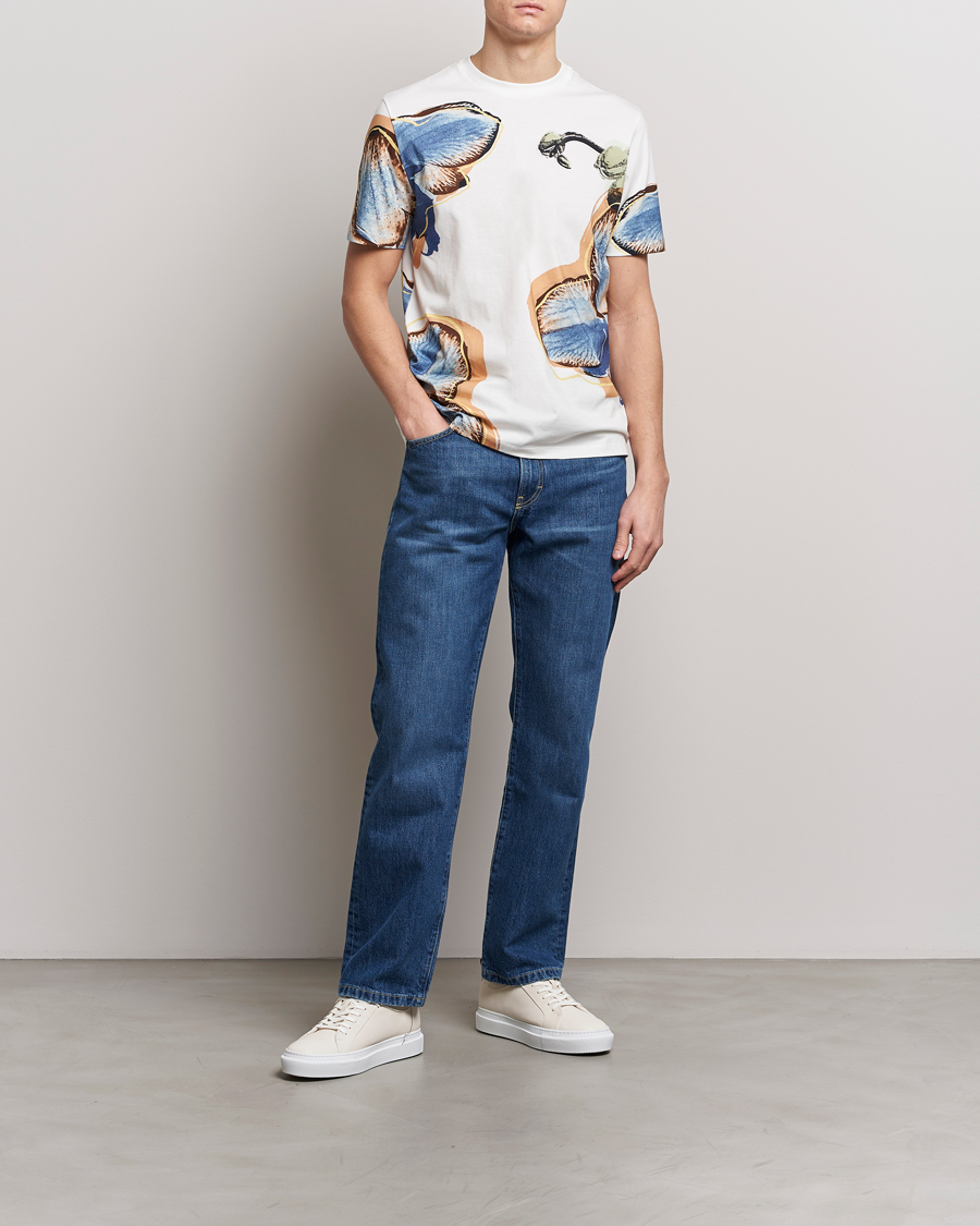 Herre | T-Shirts | Paul Smith | Organic Cotton Printed Orchid T-Shirt White