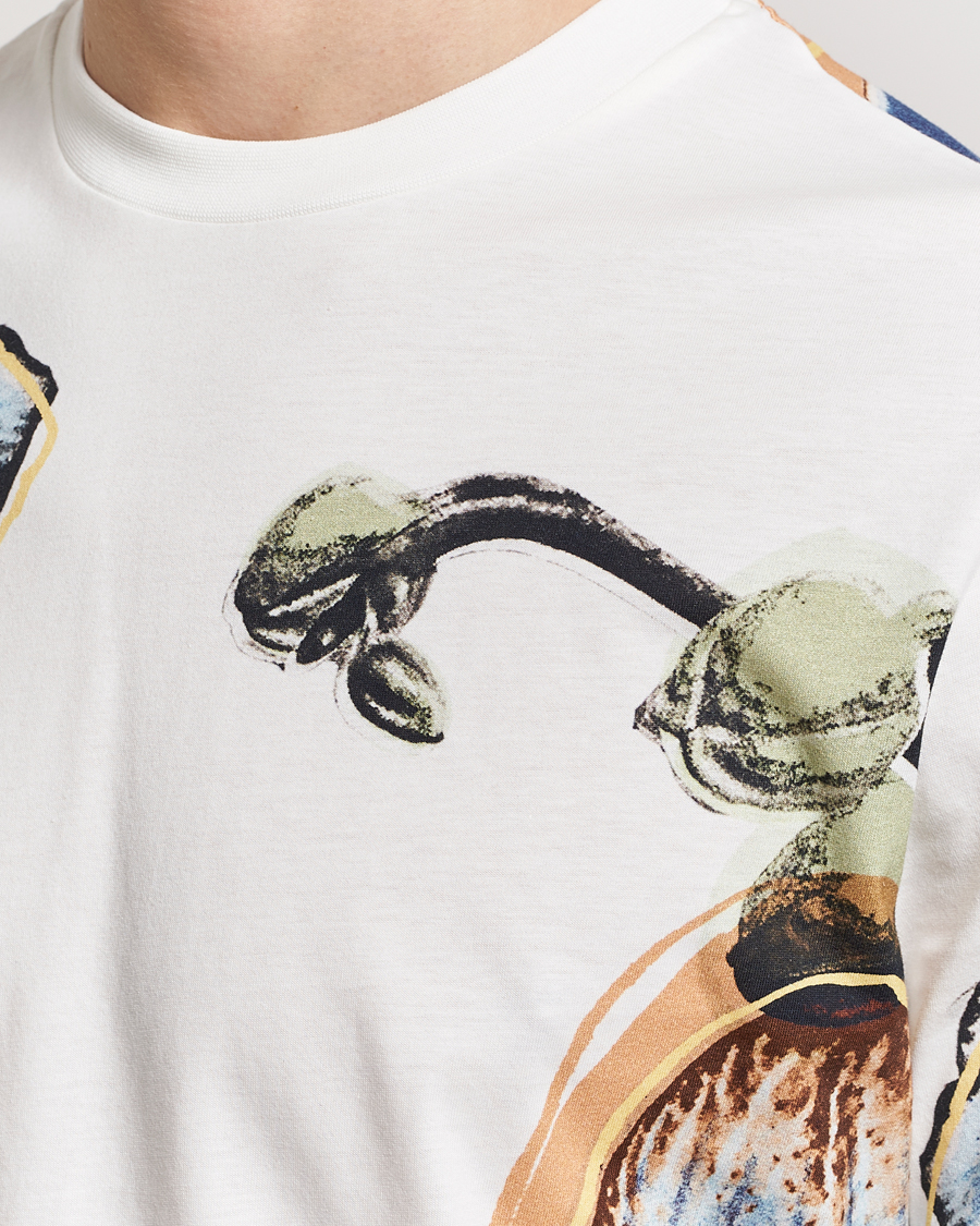 Herre | T-Shirts | Paul Smith | Organic Cotton Printed Orchid T-Shirt White