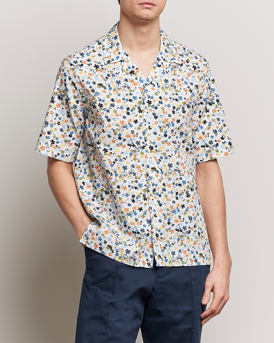Herre | Skjorter | Paul Smith | Printed Flower Resort Short Sleeve Shirt White