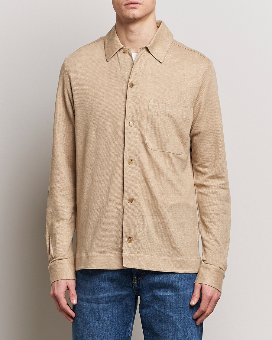 Herre | Skjorter | Paul Smith | Linen Jersey Shirt Beige