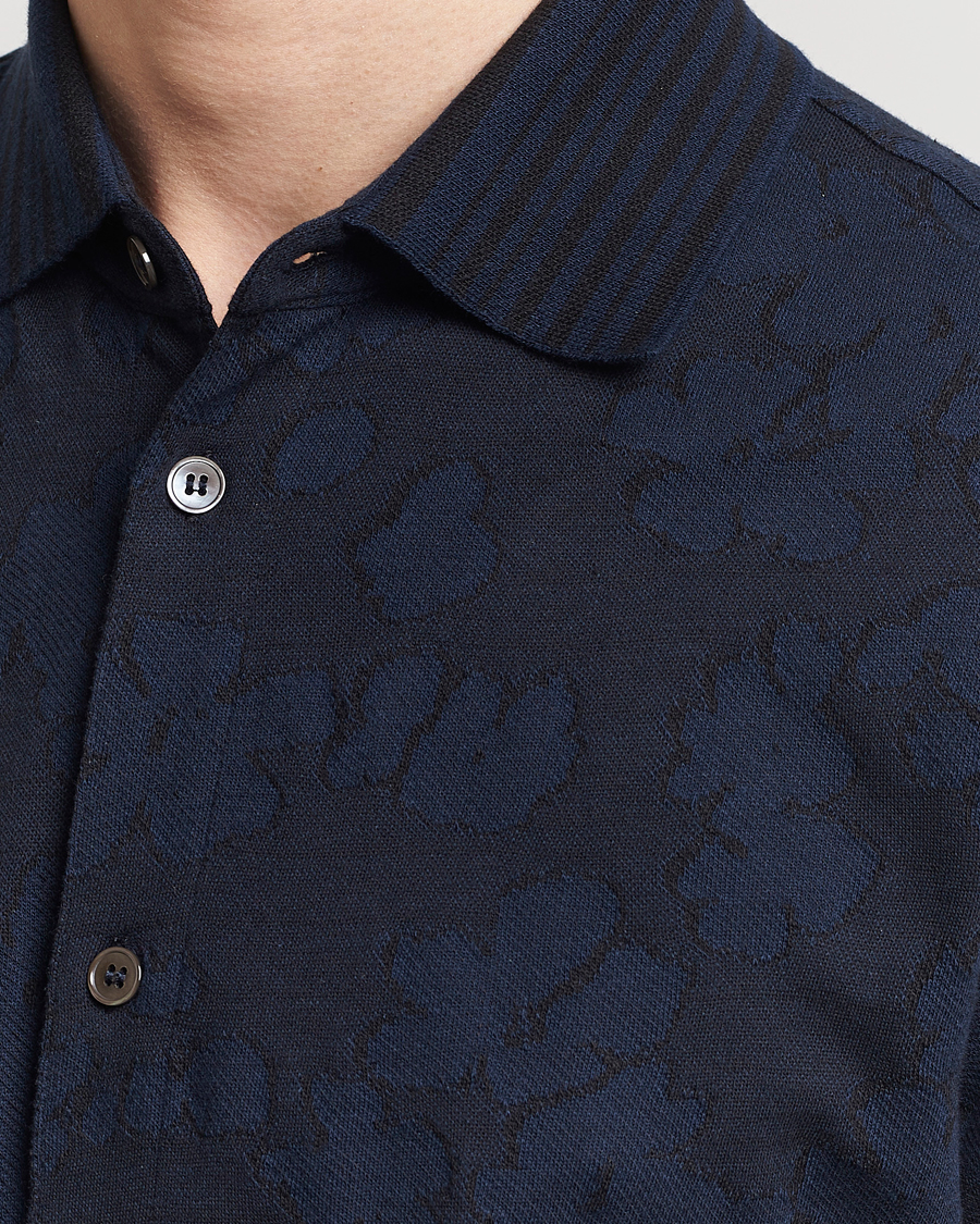 Herre | Skjorter | Paul Smith | Floral Jacquard Short Sleeve Shirt Navy