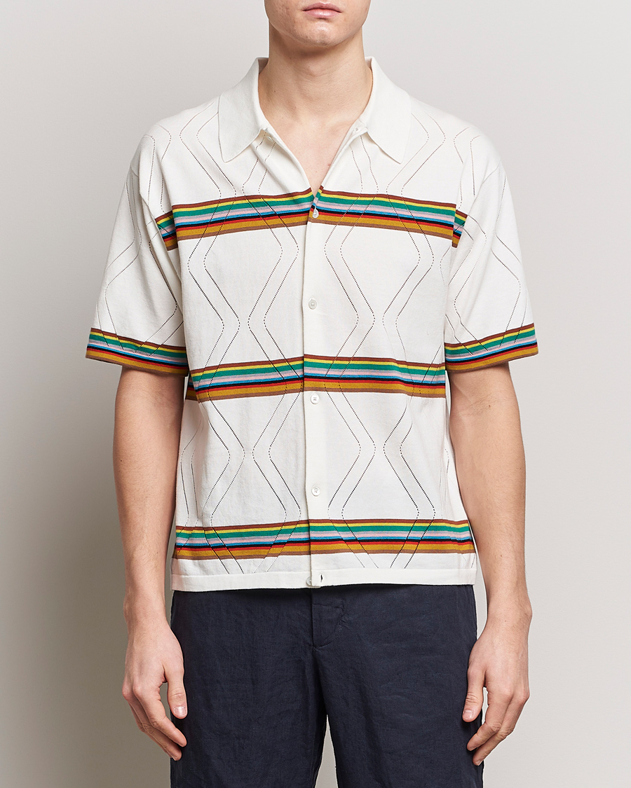 Herre | Kortærmede skjorter | Paul Smith | Cotton Knitted Short Sleeve Shirt White