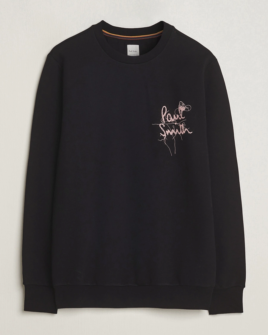 Herre |  | Paul Smith | Logo Printed Crew Neck Sweatshirt Black