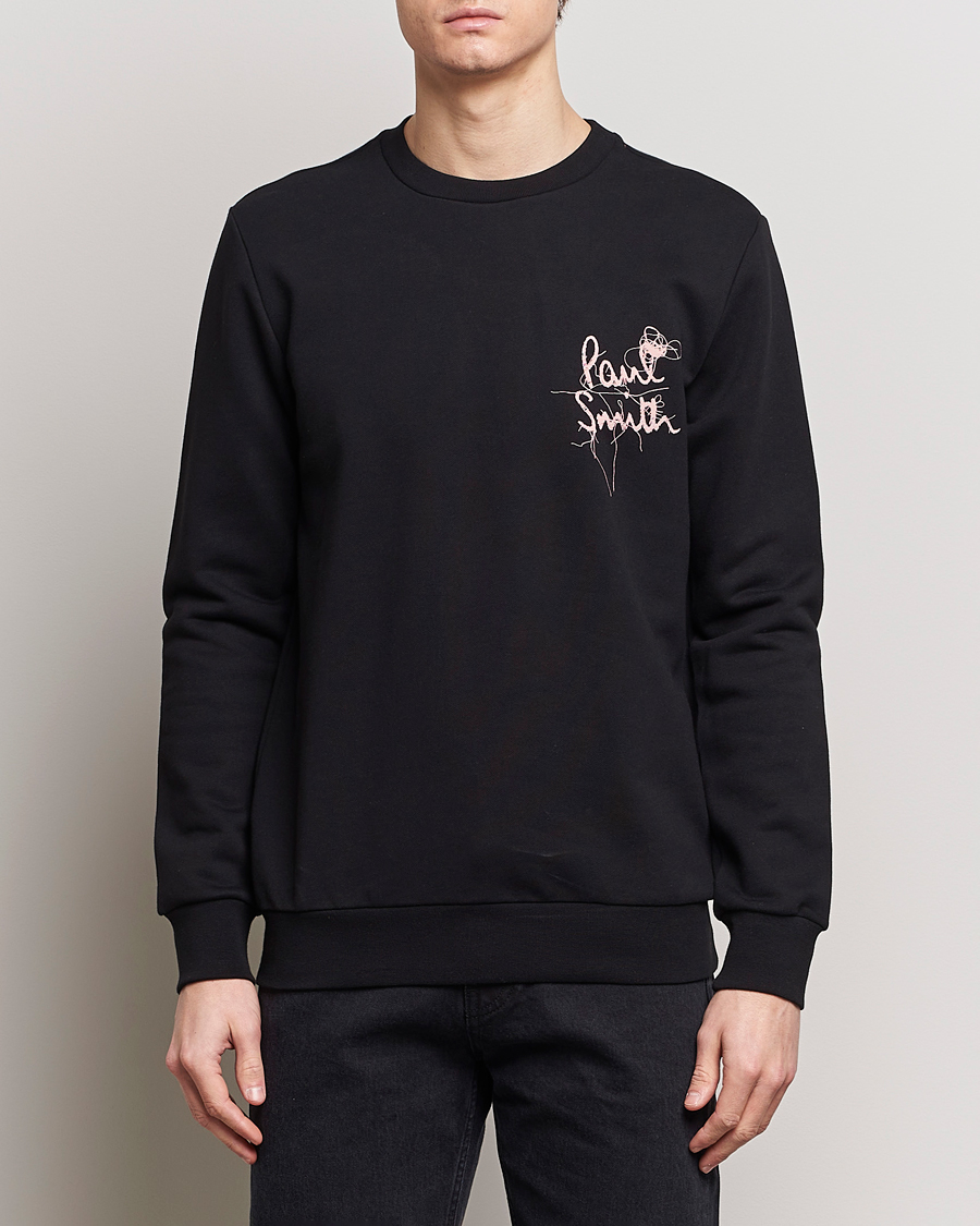 Herre | Trøjer | Paul Smith | Logo Printed Crew Neck Sweatshirt Black