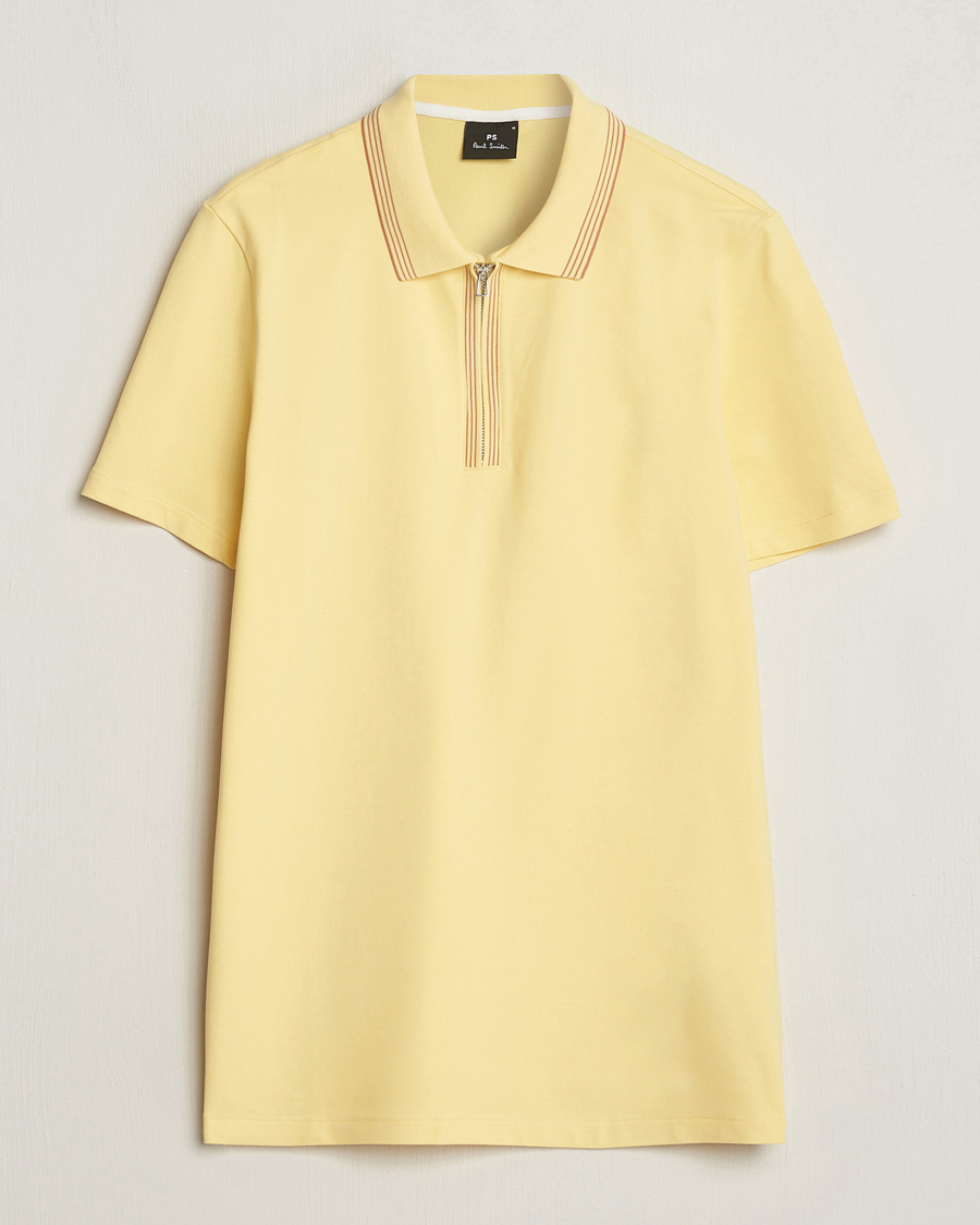 Herre | Polotrøjer | PS Paul Smith | Regular Fit Half Zip Polo Yellow