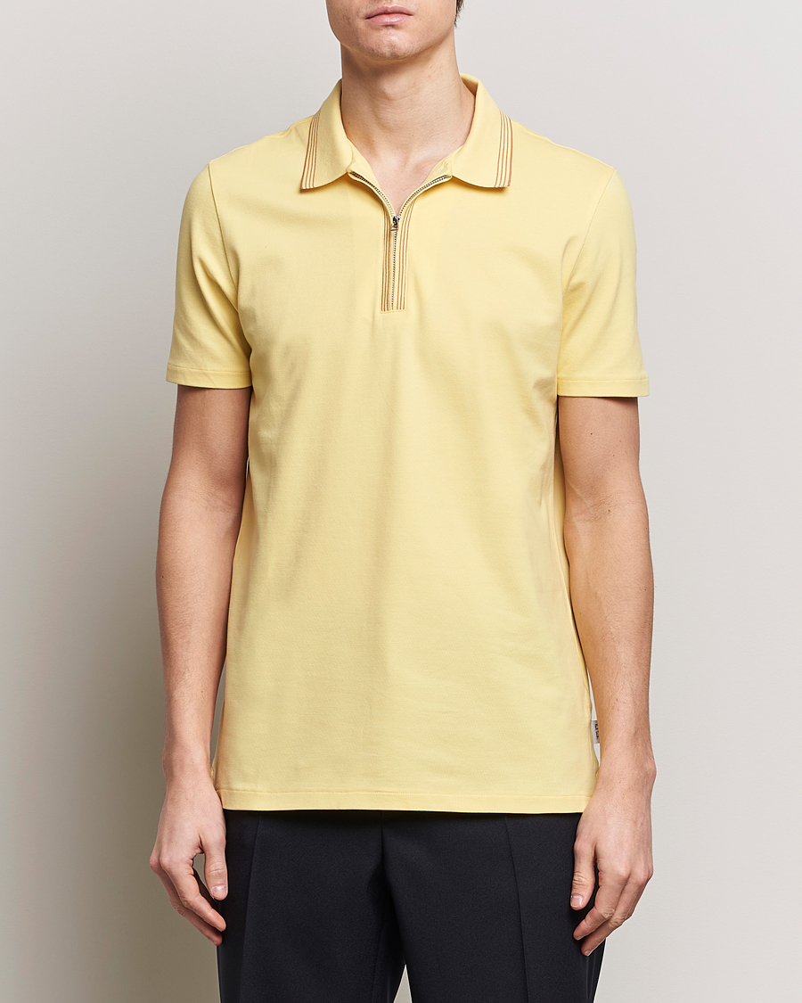 Herre | Tøj | PS Paul Smith | Regular Fit Half Zip Polo Yellow