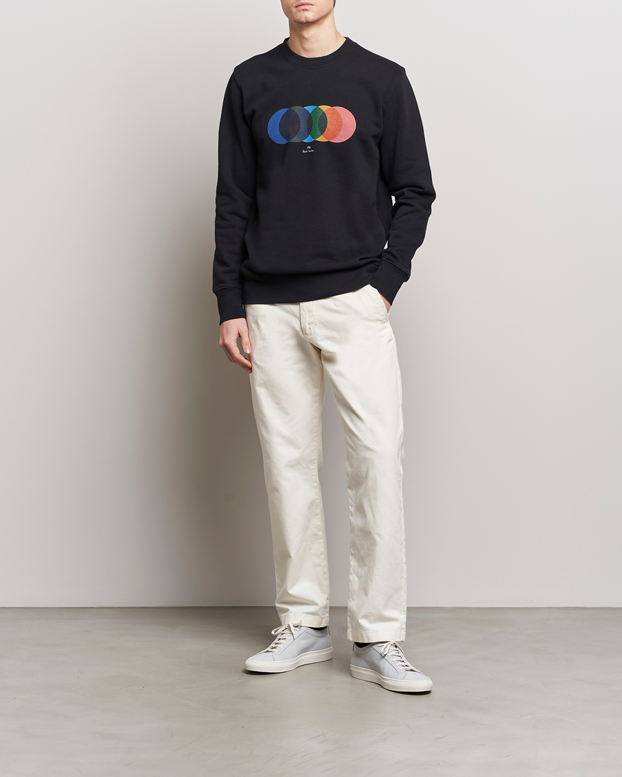 Herre | Trøjer | PS Paul Smith | Circles Crew Neck Sweatshirt Black
