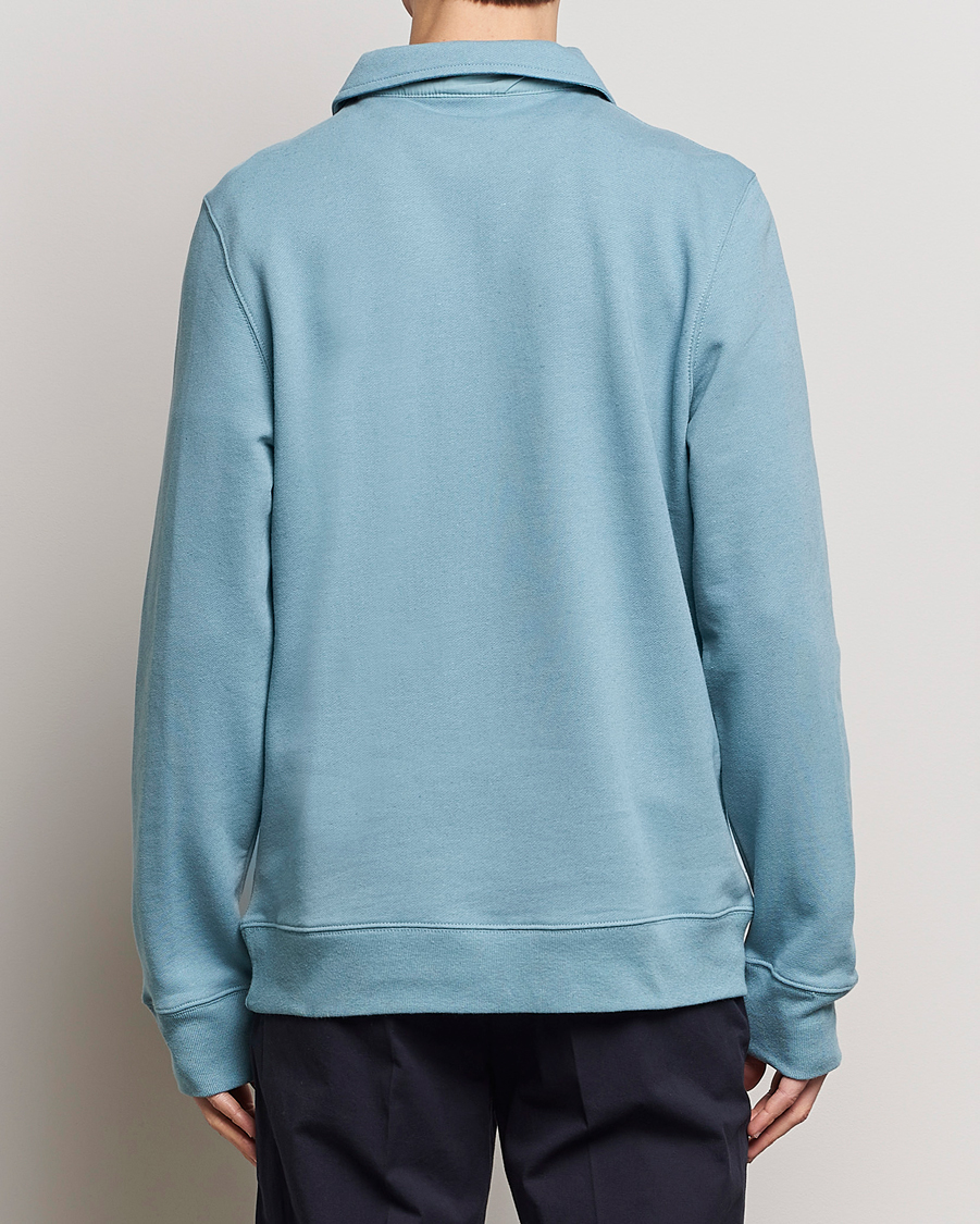 Herre | Trøjer | PS Paul Smith | Cotton/Linen Zebra Half Zip Blue