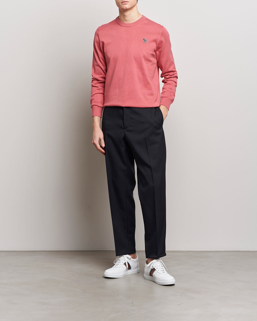 Herre | Trøjer | PS Paul Smith | Zebra Cotton Knitted Sweater Faded Pink
