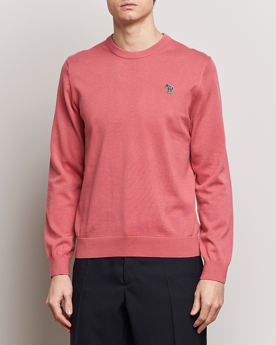 Herre | Afdelinger | PS Paul Smith | Zebra Cotton Knitted Sweater Faded Pink