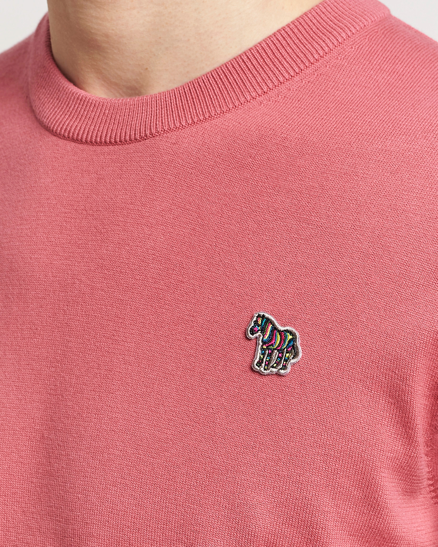 Herre | Trøjer | PS Paul Smith | Zebra Cotton Knitted Sweater Faded Pink