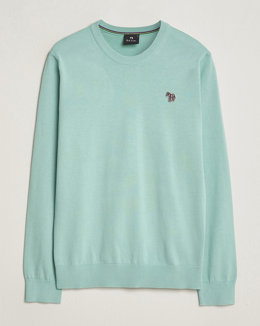 Herre | Trøjer | PS Paul Smith | Zebra Cotton Knitted Sweater Mint Green