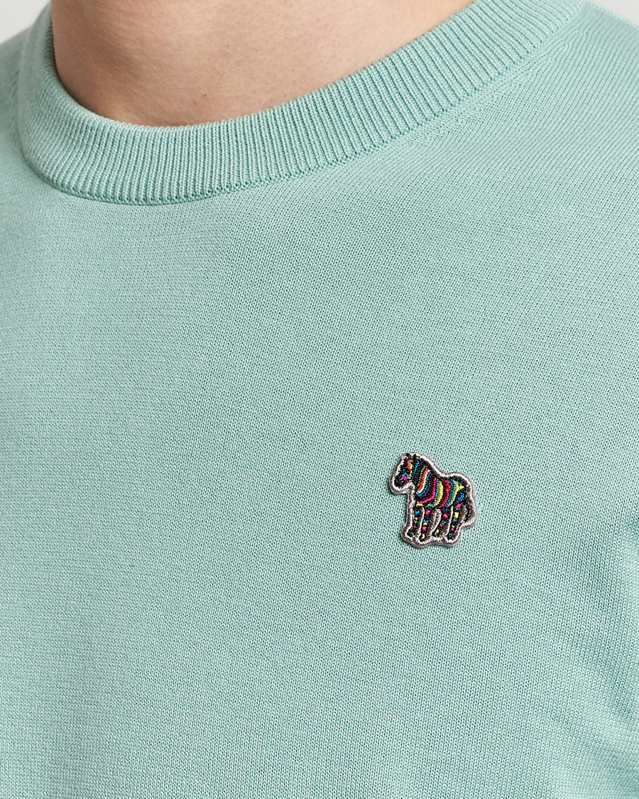 Herre | Trøjer | PS Paul Smith | Zebra Cotton Knitted Sweater Mint Green