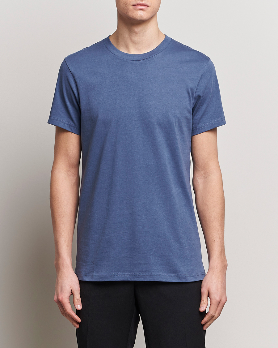 Herre | Kortærmede t-shirts | Bread & Boxers | Crew Neck Regular T-Shirt Denim Blue